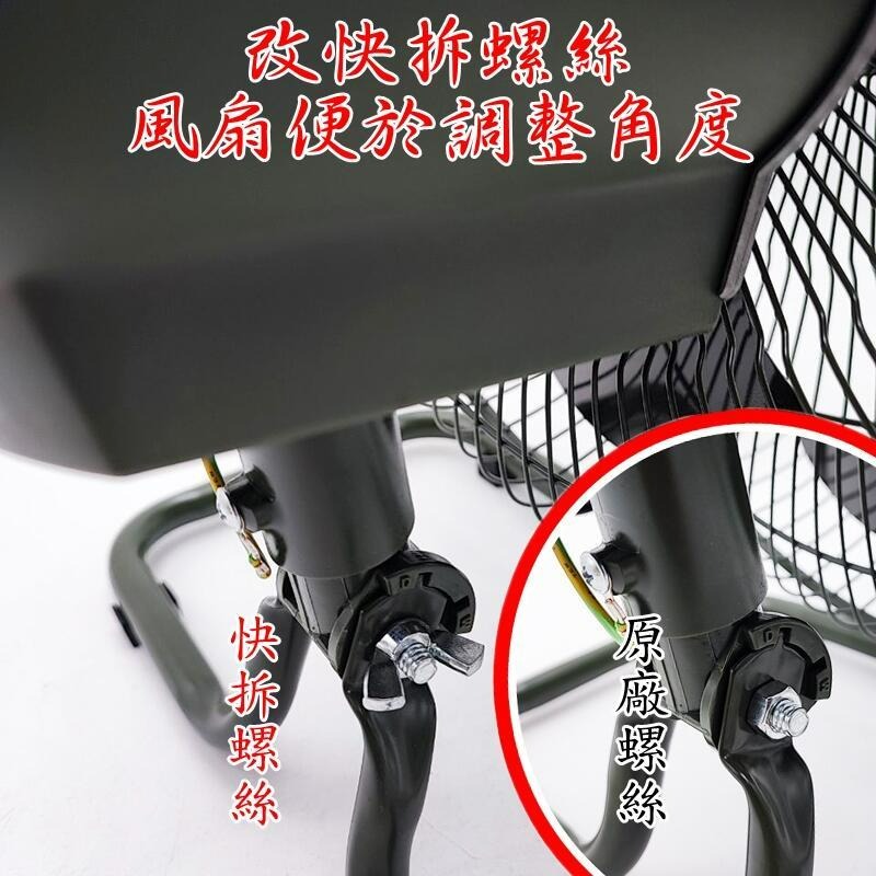 【LiCH】A128 贈快拆螺絲 樂活不露 12吋 360度擺頭 靜音扇 可改立扇/吊扇 露營風扇 工業扇 桌扇 電風扇-細節圖9