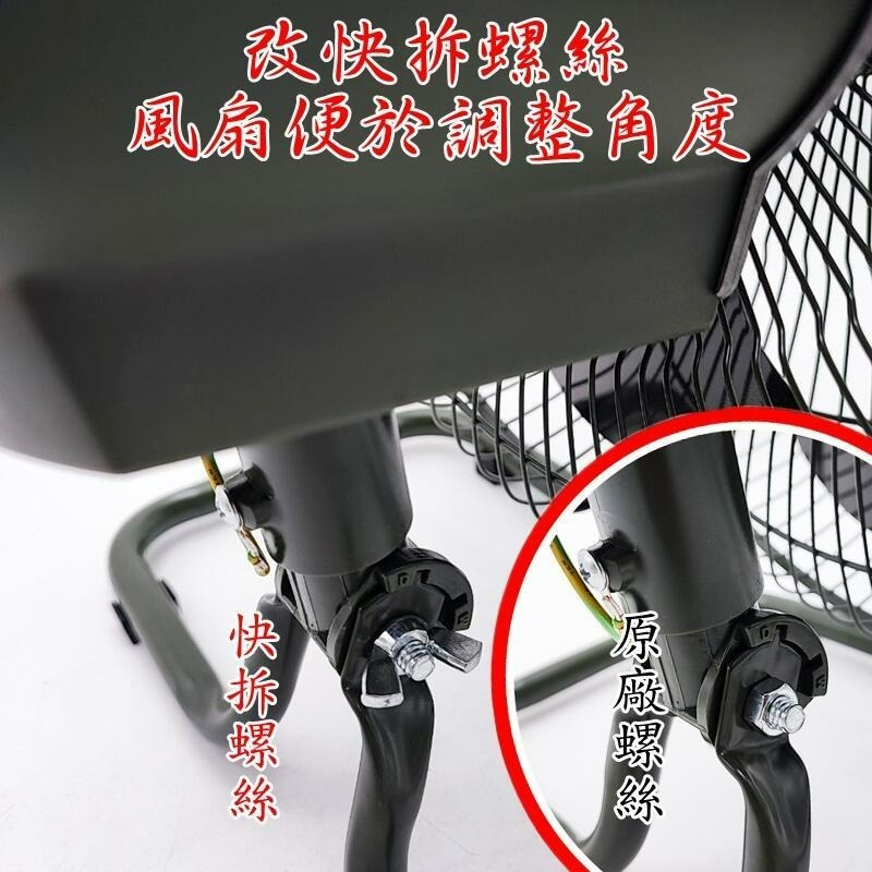 【LiCH】A128 贈快拆螺絲 樂活不露 12吋 360度擺頭 靜音扇 可改立扇/吊扇 露營風扇 工業扇 桌扇 電風扇-細節圖9