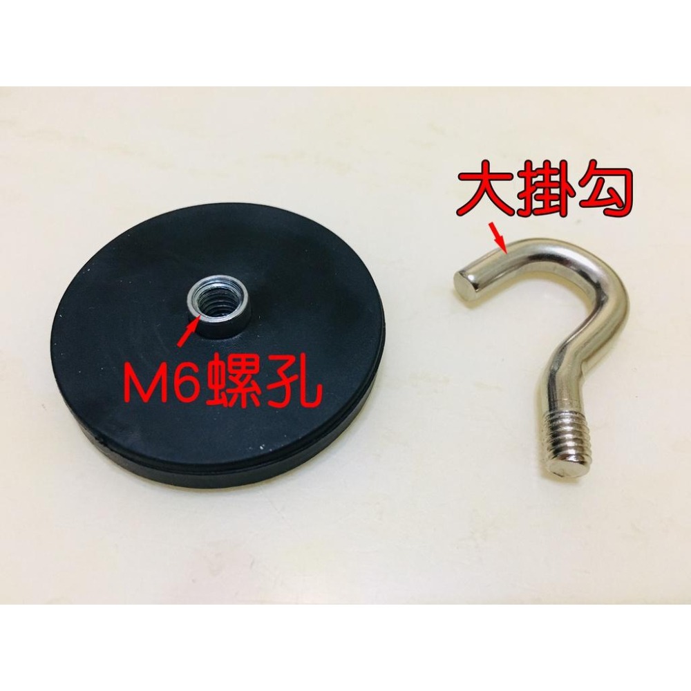 【LiCH】A059 D43包膠強力磁鐵掛勾 吸附不傷烤漆 多功能應用 車體鈑金 無螺絲角鋼 置物架 白板 冰箱 金屬門-細節圖2