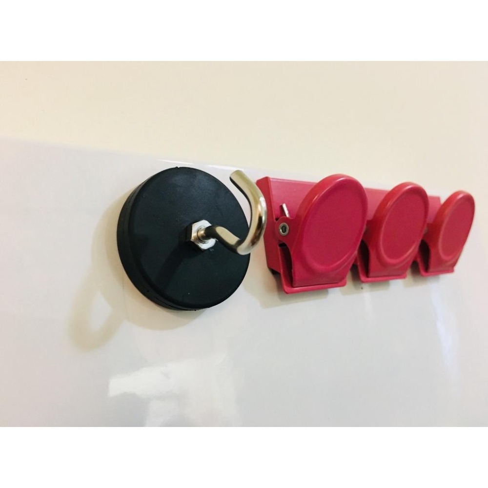 【LiCH】A059 D43包膠強力磁鐵掛勾 吸附不傷烤漆 多功能應用 車體鈑金 無螺絲角鋼 置物架 白板 冰箱 金屬門-細節圖8