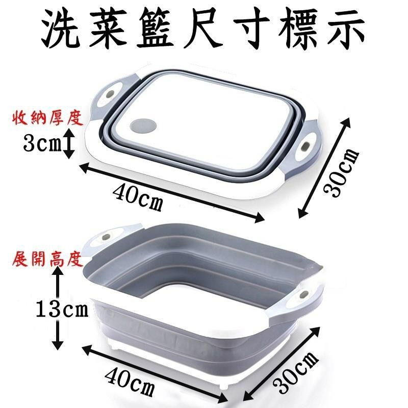 【LiCH】A038 二合一 多功能砧板洗菜籃 洗菜+切菜 折疊洗菜籃 折疊水槽 洗菜盆 摺疊瀝水籃 切菜板 車床 露營-細節圖5