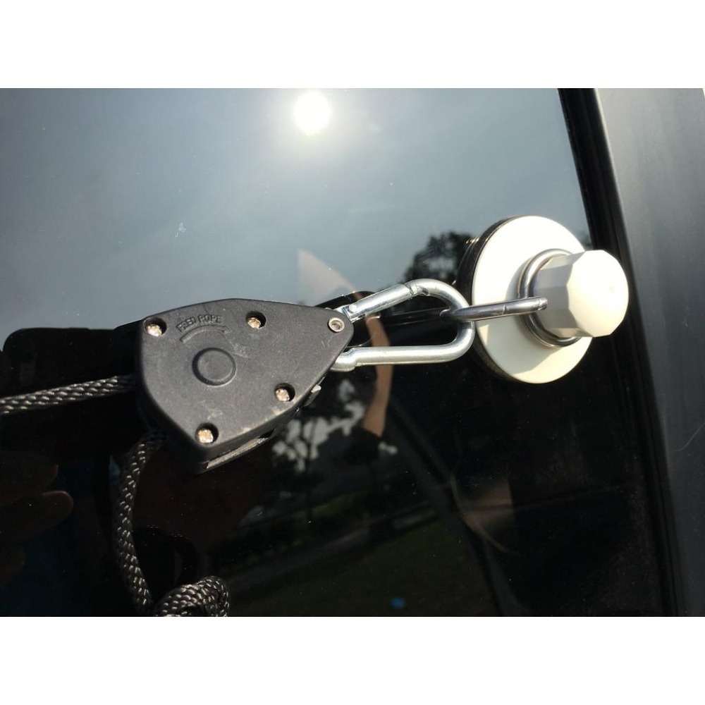 【LiCH】車邊搭帳双寶 超真空鎖緊強力吸盤+金屬單向滑輪 車邊天幕 帳篷 車尾帳 車尾紗窗帳 車床 車宿 野營 露營-細節圖4