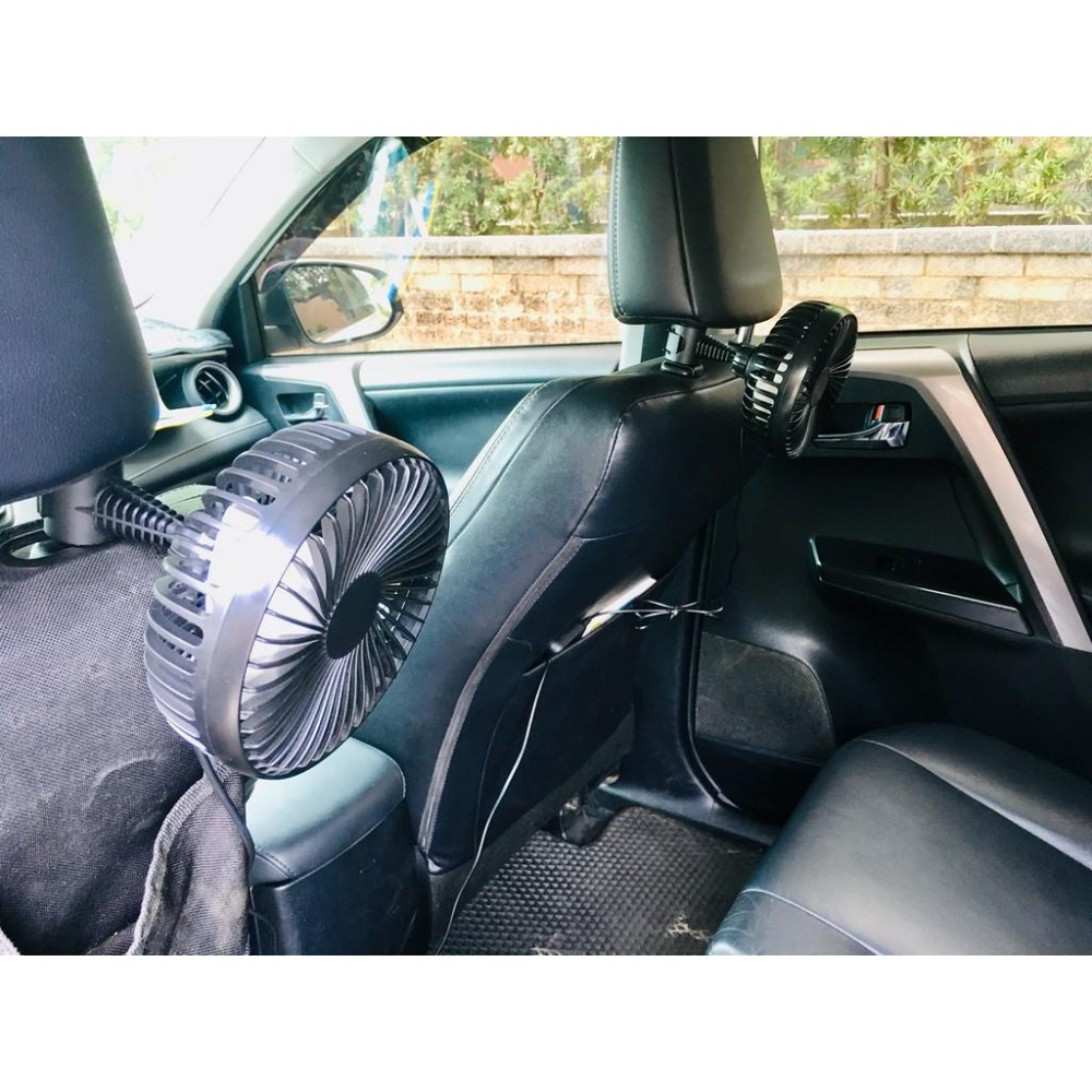 【LiCH】A068 汽車兩用 靜音USB涼風扇 吸盤/頭枕兩用固定 三段調速 隨身攜帶 循環扇 電風扇 汽車後座風扇-細節圖5