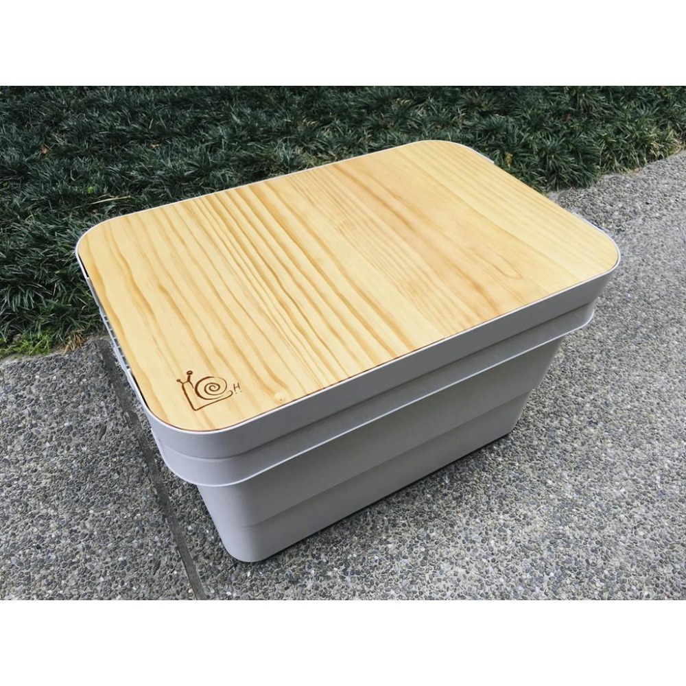 【LiCH】A050 台灣製松木折疊桌板 50L耐壓箱專用 獨家箱蓋邊齊高設計 隱藏式連接板結構 紐西蘭松木極少木結-細節圖8