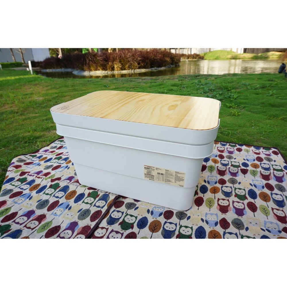 LiCH】A050 台灣製松木折疊桌板50L耐壓箱專用獨家箱蓋邊齊高設計隱藏式 