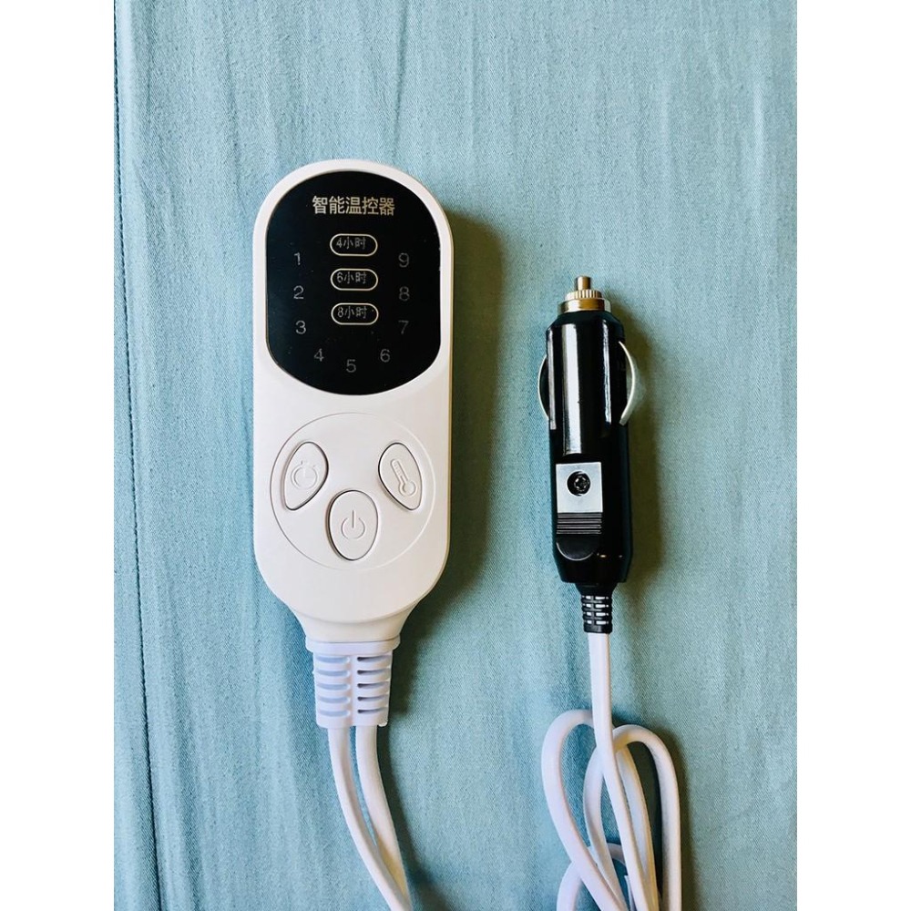 【LiCH】A005 單人12V電熱毯 高級雪絨 智慧9段溫控 定時 點菸器插頭 車床 野營 接鉛酸電瓶 鋰電池 鋰鐵-細節圖5