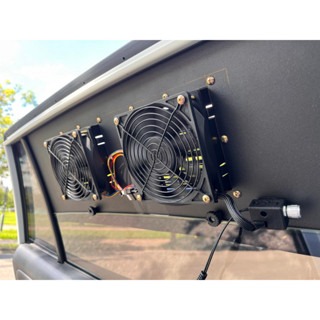 【LiCH】A169 暴風款12V 12CM双排風裝置全套 USB孔輸入 排風、通風、循環、散熱 車泊小窗車款排風用-細節圖3