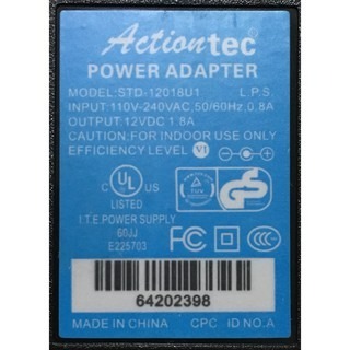 【LiCH】A064 Actiontec 12V 1.8A變壓器 帶指示燈保證足瓦 12V LED燈 DC節能扇 車用扇-細節圖5