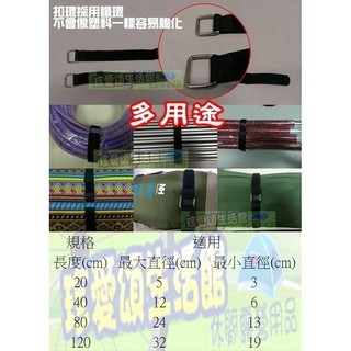【LiCH】A060 鐵環萬用魔鬼氈束帶(2入) 魔鬼氈綁帶 魔術綁帶 萬用綁帶 束帶 動力延長線 綑綁帶-細節圖2