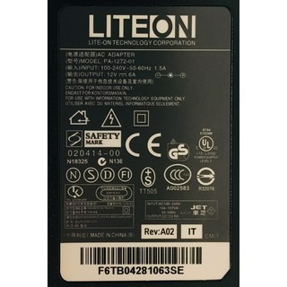 【LiCH】A065 台灣製LITEON 12V 6A 72W變壓器 保證足瓦足重不偷工減料 12V LED燈條 風扇用-細節圖4