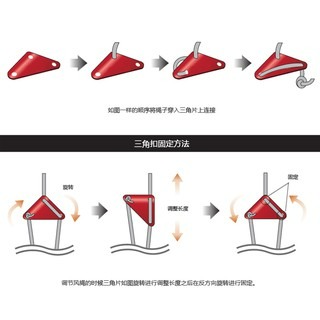 LiCH 新款三孔 三角型鋁合金營繩調節片【買十送二】 大號 7.5cm 繩扣 風繩扣 調節扣 天幕 炊事帳 帳篷 露營-細節圖3