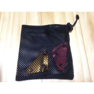 【LiCH】A039 加厚束口小網袋15x15公分『買五送一』束口袋、收納袋、透氣網袋，磁鐵掛勾、營繩燈、調節片、防雷帽-細節圖2