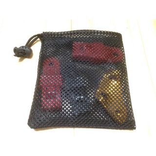 【LiCH】A039 加厚束口小網袋15x15公分『買五送一』束口袋、收納袋、透氣網袋，磁鐵掛勾、營繩燈、調節片、防雷帽-細節圖3