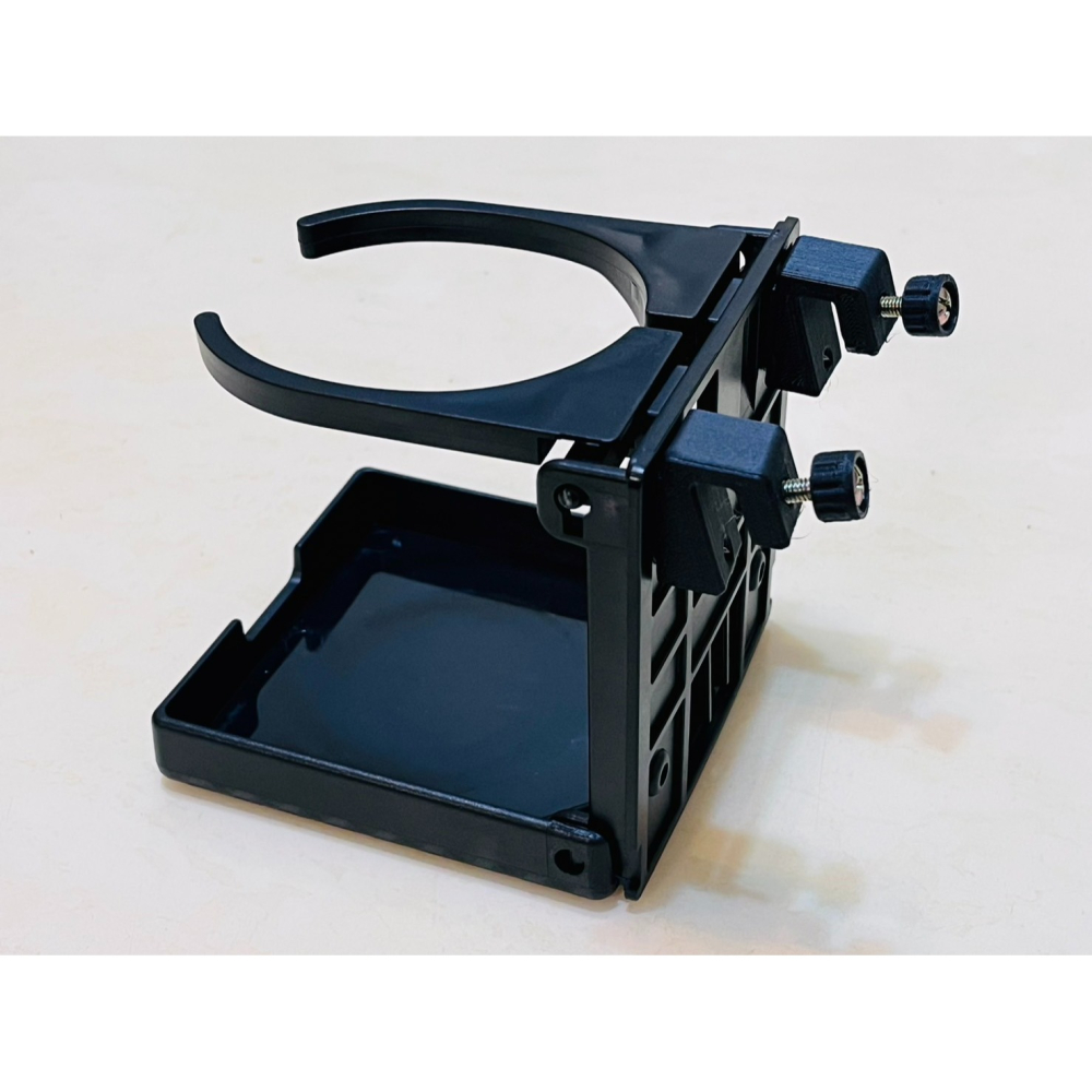 【LiCH】A198 摩托車折疊置杯架 折疊收納 開口可縮放大小 手轉螺絲固定 簡約設計 機車杯架 保溫杯架 飲料杯架-細節圖3