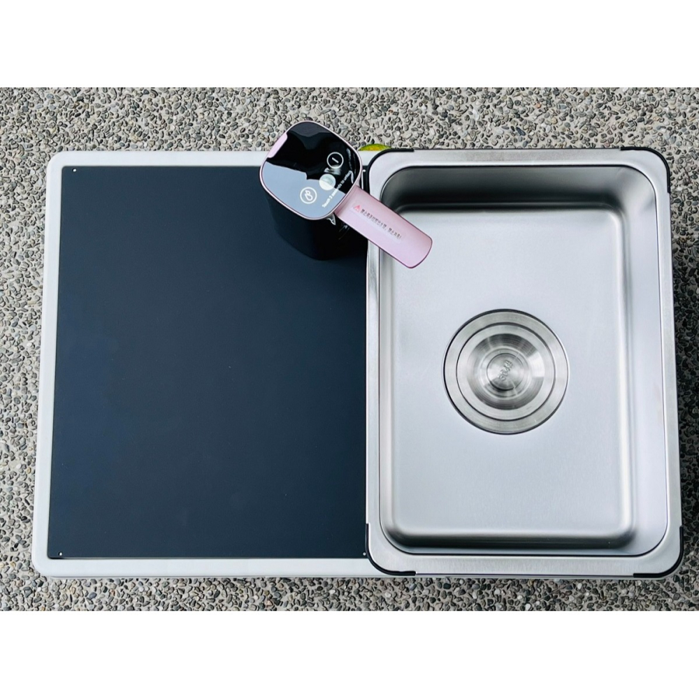 【LiCH】A183 車泊多功能行動洗手台 行動水槽 不銹鋼流理台 料理台 飲水器 泡茶桌 電動折疊水龍頭 折疊整理箱-細節圖3