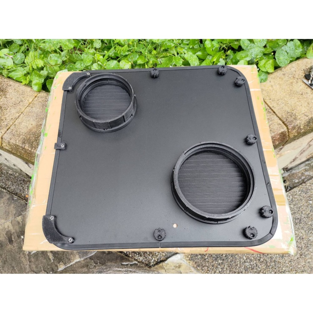 【LiCH】A203 福斯T5、T6、T6.1加州號中窗 排風扇客製窗板 & 冷氣風管客製窗板 含防水條、防雨防蚊百葉-細節圖9