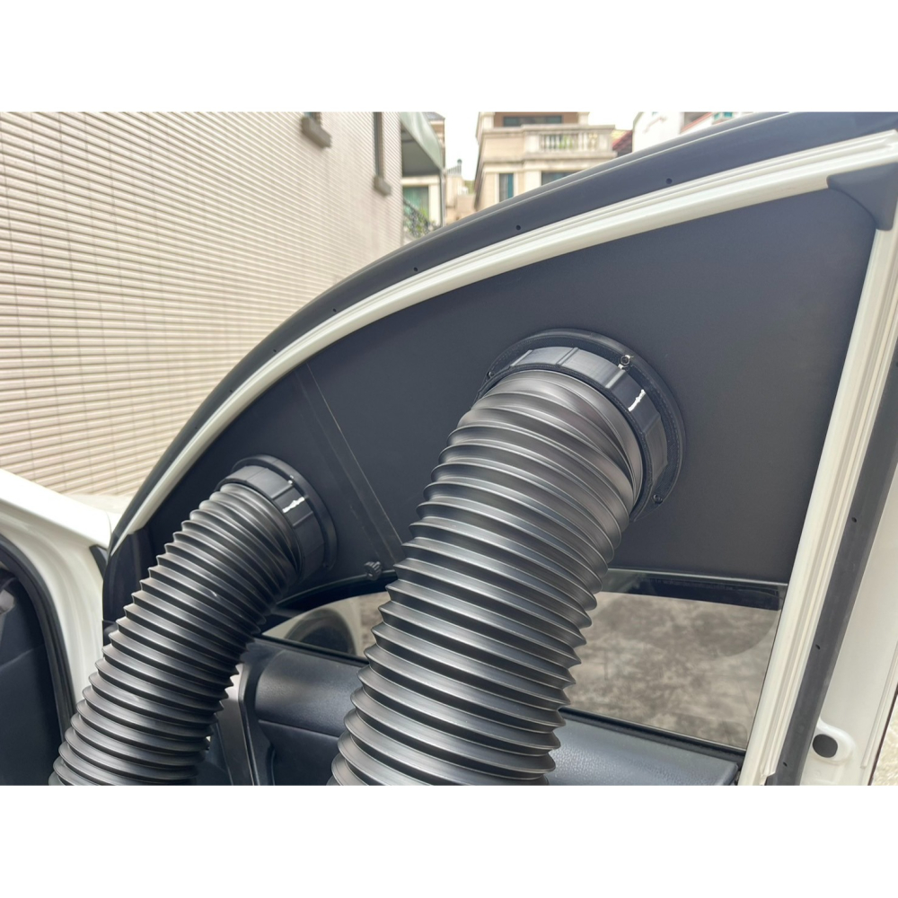 【LiCH】A186 車泊行動冷氣 客製折疊窗板通風管套件 風管旋扣環固定 含防雨百葉及防蚊紗網 手提、移動、可攜冷氣-細節圖2