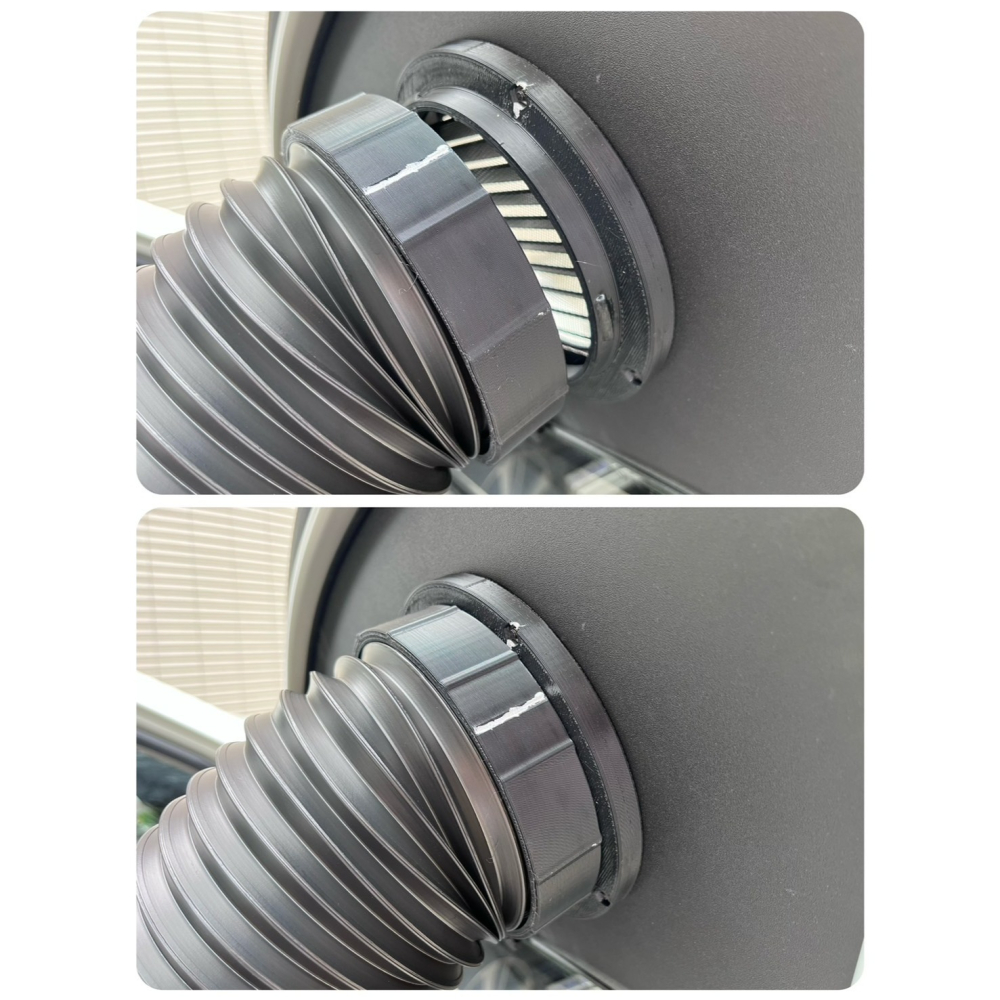 【LiCH】A186 車泊行動冷氣 客製折疊窗板通風管套件 風管旋扣環固定 含防雨百葉及防蚊紗網 手提、移動、可攜冷氣-細節圖6