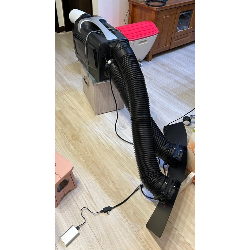 【LiCH】A186 車泊行動冷氣 客製折疊窗板通風管套件 風管旋扣環固定 含防雨百葉及防蚊紗網 手提、移動、可攜冷氣-細節圖7