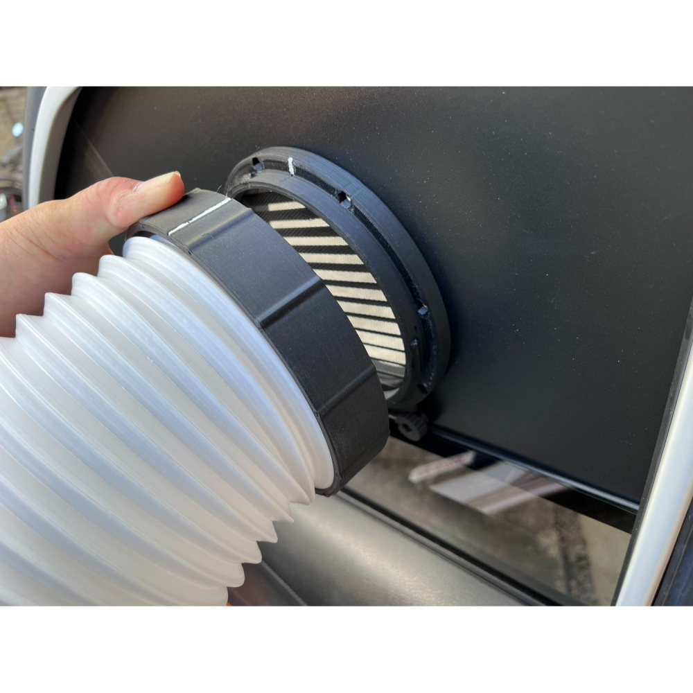 【LiCH】A186 車泊冷氣 通風管內外旋扣座+折疊客製窗板 3D列印可客製通風管徑及螺旋方向 行動、移動、攜帶式冷氣-細節圖4