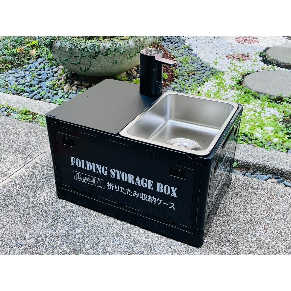 【LiCH】A214 2026新款 車泊多功能附輪子行動水槽 四面開蓋 流理台 洗手台 泡茶桌 電動折疊水龍頭 飲水器-細節圖4