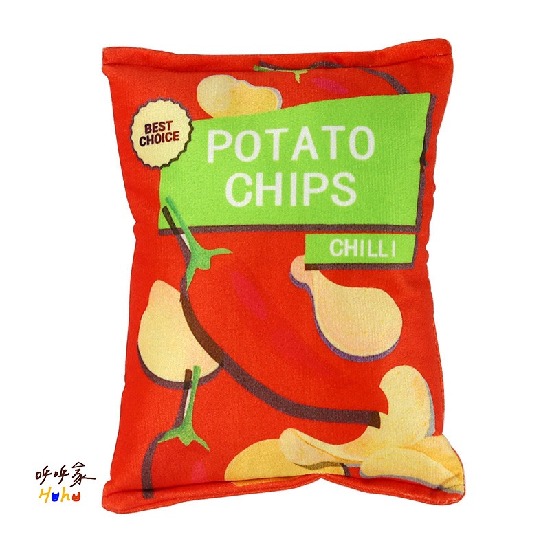 台灣現貨24H出🙌🏻寵物響紙洋芋片玩具 響紙毛絨玩具 小型犬 貓咪-規格圖2