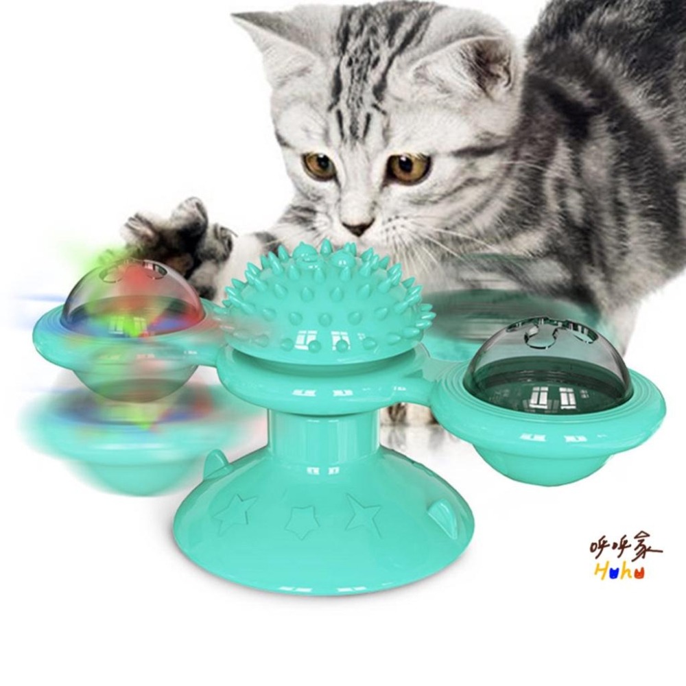 貓咪轉盤玩具 底部吸盤 風車玩具 貓咪玩具-細節圖2