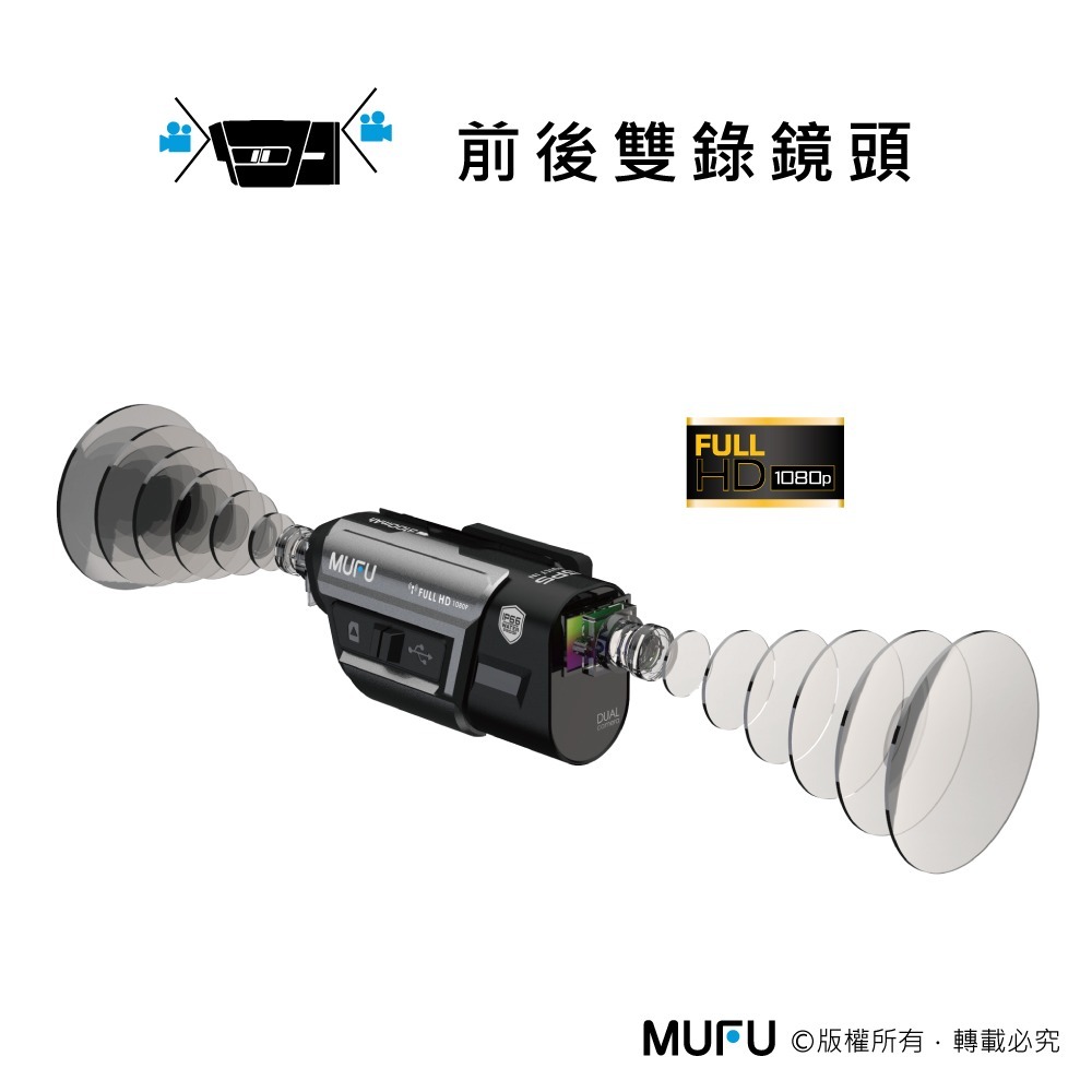 MUFU 前後雙錄機車行車記錄器 V30P好神機｜贈64GB記憶卡-細節圖6
