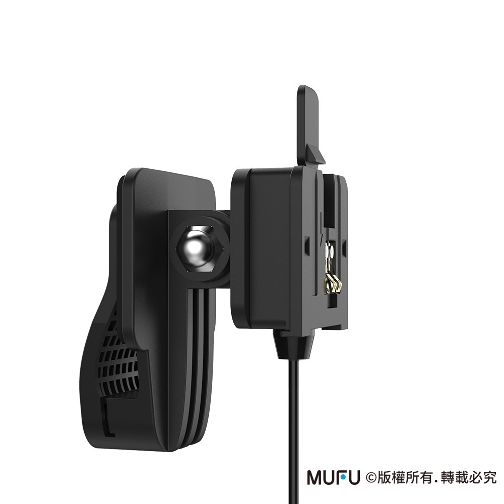 MUFU V30P機車行車記錄器配件-安全帽背夾支架含耳機-細節圖5