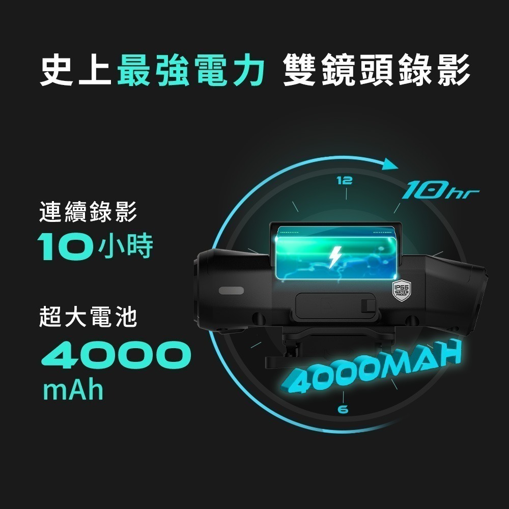 GOMOTO 雙鏡頭機車行車記錄器 GR10酷樂機-贈64GB記憶卡(兩色可選)-細節圖5
