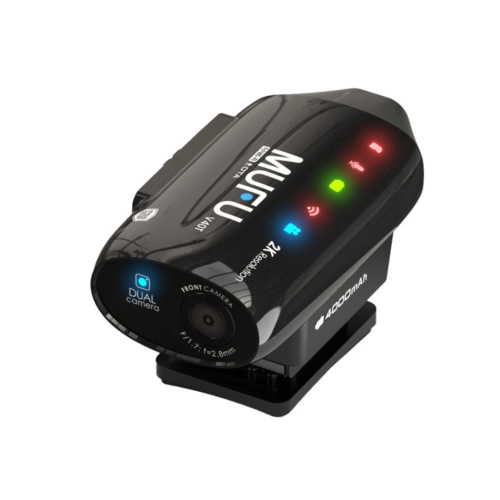 MUFU 雙鏡頭機車行車記錄器 V40T極光機(頭頂款) - 星曜黑｜贈64GB記憶卡-細節圖2