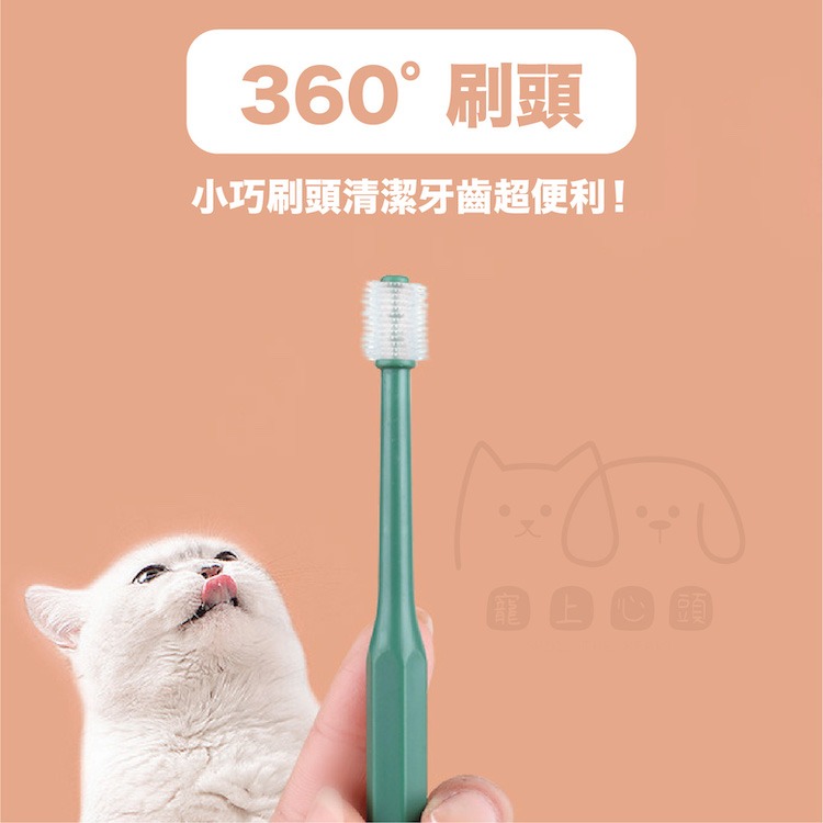 【龜山實體店】360度寵物牙刷 貓咪牙刷 狗牙刷 纖細軟毛 牙刷軟毛 牙齒保健 清潔牙齒 寵物清潔 清潔用品 寵物牙齒-細節圖5