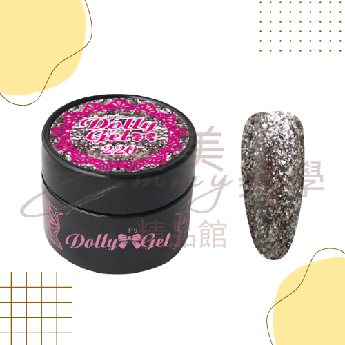 現貨 Dolly Gel 鈦奢箔金膠 3g 218-220 彩膠 凝膠 金箔膠（合格中文標可帶去檢定)-規格圖3