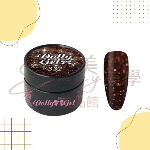 Dolly Gel 紅韻瑰璨 5g 332-337 凝膠 色膠 罐裝膠 碎鑽膠 上色均勻且操作滑順-規格圖3