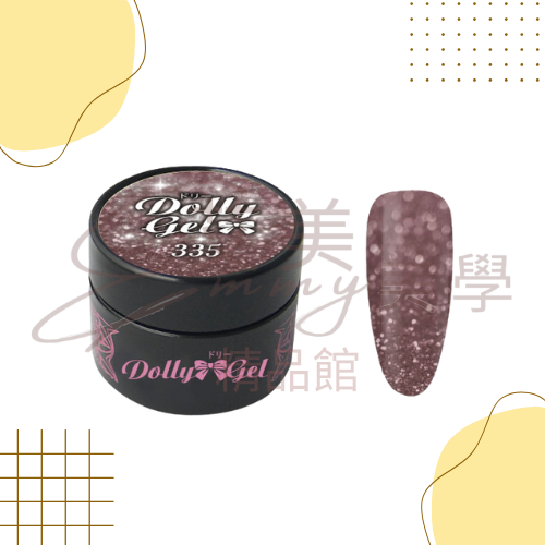 Dolly Gel 紅韻瑰璨 5g 332-337 凝膠 色膠 罐裝膠 碎鑽膠 上色均勻且操作滑順-規格圖3