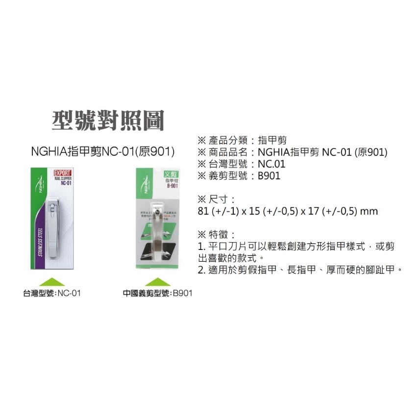 NGHIA指甲剪 NC-01 專業多功能 平口 NC-01 （原B-901）光療 美甲檢定專用-細節圖2