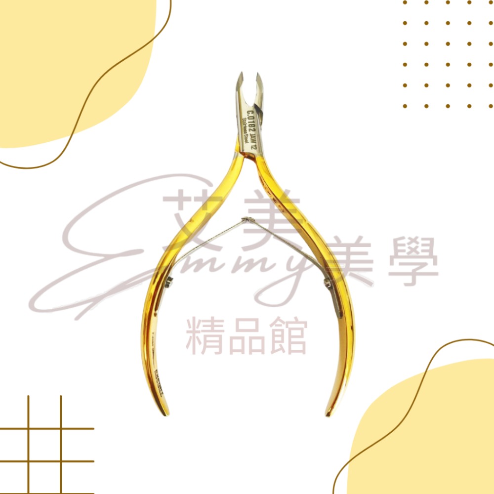 正版NGHIA甘皮剪C.01G2(金)Jaw12雙叉 C.01G(金)Jaw12單叉 美甲 越南甘皮剪 甘皮剪 死皮剪-規格圖2
