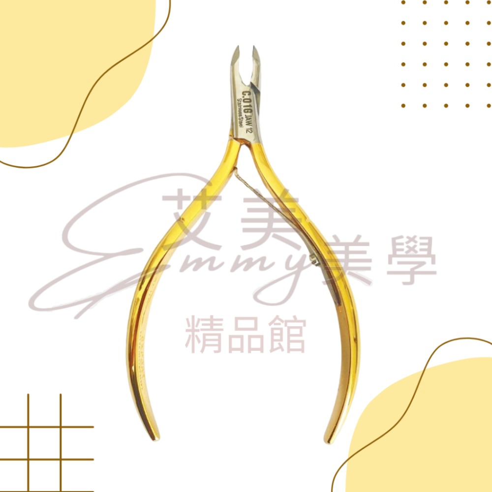 正版NGHIA甘皮剪C.01G2(金)Jaw12雙叉 C.01G(金)Jaw12單叉 美甲 越南甘皮剪 甘皮剪 死皮剪-規格圖2