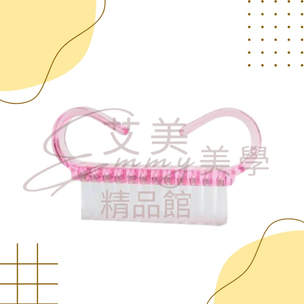 塑膠指甲清潔刷-小(粉色) 有把手長手刷 美甲清潔刷 小牛角刷 指甲粉塵刷 餘粉刷 指甲刷 粉塵刷 小手刷-細節圖2