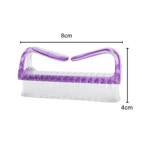 塑膠指甲清潔刷-大(紫色) 清潔刷 粉塵刷 把手長手刷 美甲清潔刷 指甲粉塵刷 餘粉刷 指甲刷 美甲材料-細節圖2