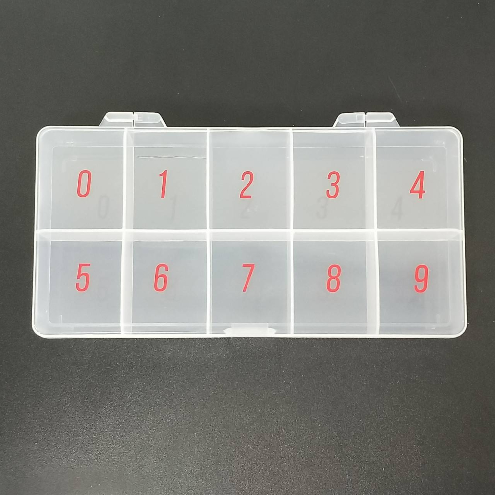 10格甲片盒 美甲工具 美甲收納盒 甲片收納盒 數字盒 美甲甲片盒子 甲片收納盒 收納甲片盒 飾品收納盒 收納盒-細節圖2