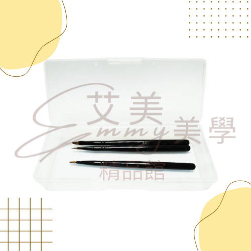 美甲工具 透明收納盒 水晶筆光療筆盒子儲物盒小收納箱 美甲材料盒 美甲筆盒 凝膠磨棒盒 美甲收納 五金工具收納盒-細節圖2