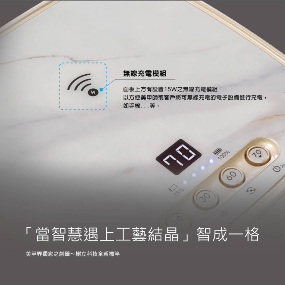 FCN LED Light Perfect 概念燈 無線光療燈 凝膠 概念燈36W無線充電式混波美甲燈 (蓄電型-細節圖7