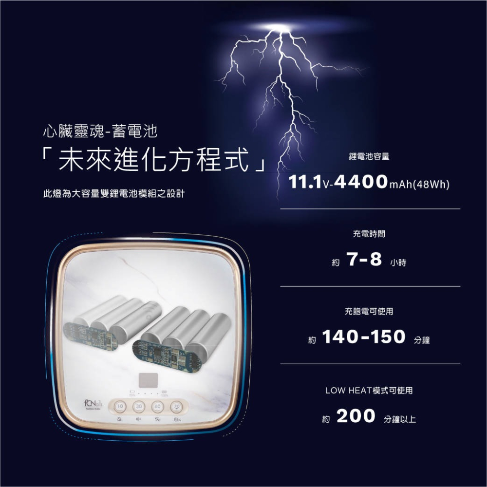 FCN LED Light Perfect 概念燈 無線光療燈 凝膠 概念燈36W無線充電式混波美甲燈 (蓄電型-細節圖11