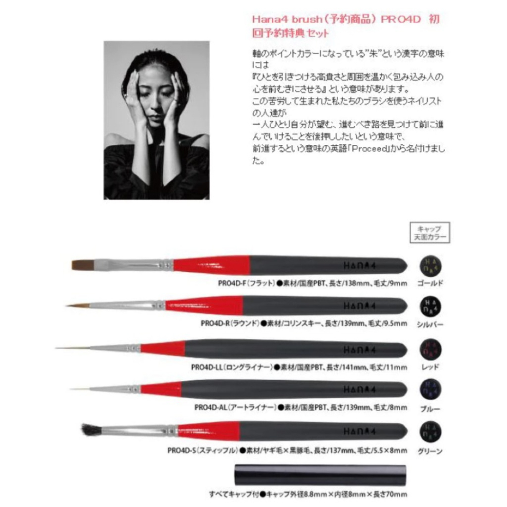 Hana4 凝膠彩繪筆系列 平筆  彩繪筆 彩繪筆-細節圖2