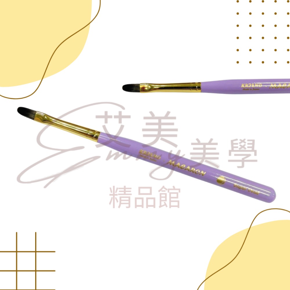 現貨 Krisno MAKARON圓筆 彩繪筆 平筆 花卉筆 建構筆 花磚筆 3D彩繪筆 原創超細拉線筆-規格圖2