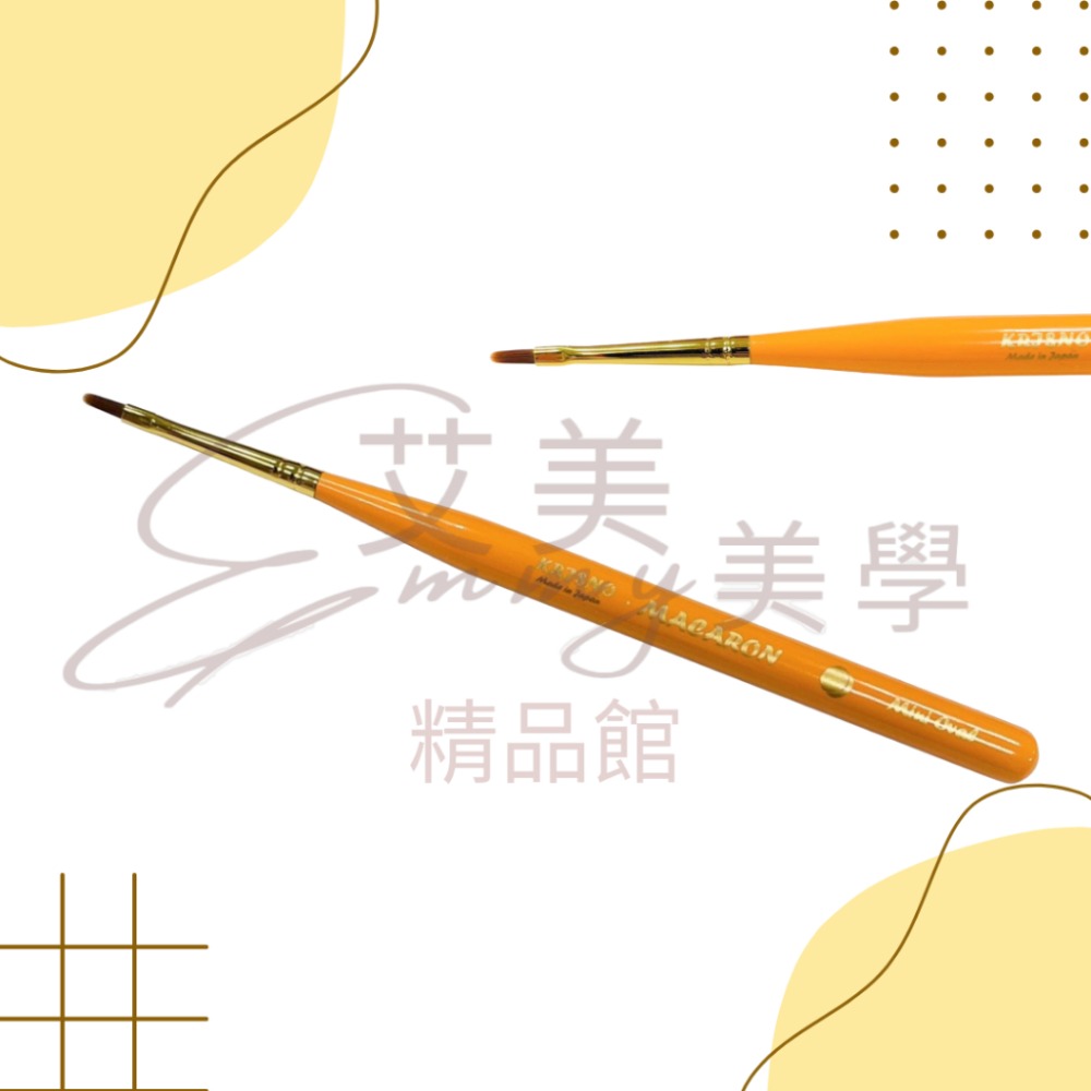 現貨 Krisno MAKARON圓筆 彩繪筆 平筆 花卉筆 建構筆 花磚筆 3D彩繪筆 原創超細拉線筆-規格圖2