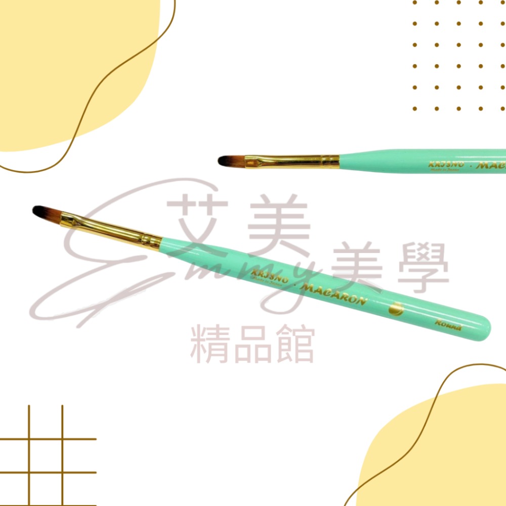 現貨 Krisno MAKARON圓筆 彩繪筆 平筆 花卉筆 建構筆 花磚筆 3D彩繪筆 原創超細拉線筆-規格圖2