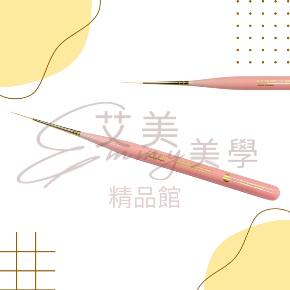 現貨 Krisno MAKARON圓筆 彩繪筆 平筆 花卉筆 建構筆 花磚筆 3D彩繪筆 原創超細拉線筆-規格圖2