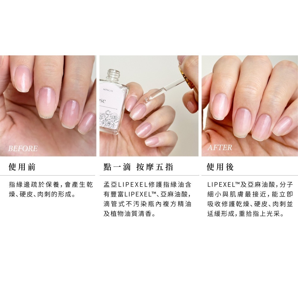 現貨 孟亞植萃賦活露指緣油 茉莉/玫瑰/花草/愉悅/謐靜 10ML/30ml 修護保濕滋潤 指緣油精華 手足保養-細節圖2